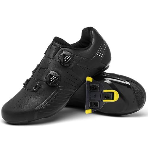 PENXZT Fahrradschuhe Herren Radsportschuhe Kompatibel mit Peloton SPD/SPD-SL/Look Delta Atmungsaktiv Leicht Spinning Radschuhe Fahrrad Schuhe,Schwarz,40 EU von PENXZT
