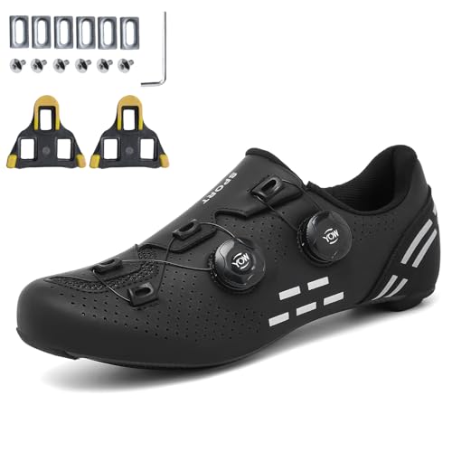 PENXZT Fahrradschuhe für Herren Damen, Rennrad Schuhe Kompatibel mit Peloton Look SPD SPD-SL Delta Cleats, Reitschuhe Drinnen/Draussen Rennradschuhe,Schwarz,42 EU PENXZT Fahrradschuhe für Herren Damen, Rennrad Schuhe Kompatibel mit Peloton Look SPD SPD-SL Delta Cleats, Reitschuhe Drinnen/Draussen Rennradschuhe,Schwarz,42 EU von PENXZT