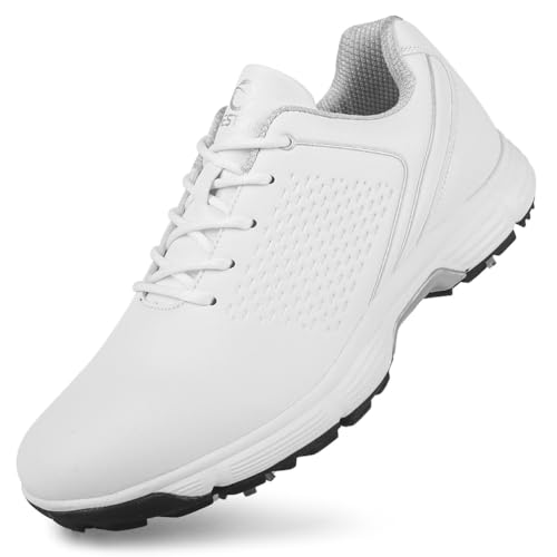PENXZT Golfschuhe für Herren, lässige Golf-Trainings-Sneaker mit 7 Spikes, leicht, bequem für den Außenbereich, das Golftraining,A,48 EU PENXZT Golfschuhe für Herren, lässige Golf-Trainings-Sneaker mit 7 Spikes, leicht, bequem für den Außenbereich, das Golftraining,A,48 EU von PENXZT