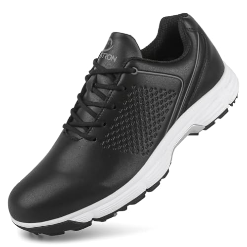 PENXZT Golfschuhe für Herren, lässige Golf-Trainings-Sneaker mit 7 Spikes, leicht, bequem für den Außenbereich, das Golftraining,B,48 EU von PENXZT