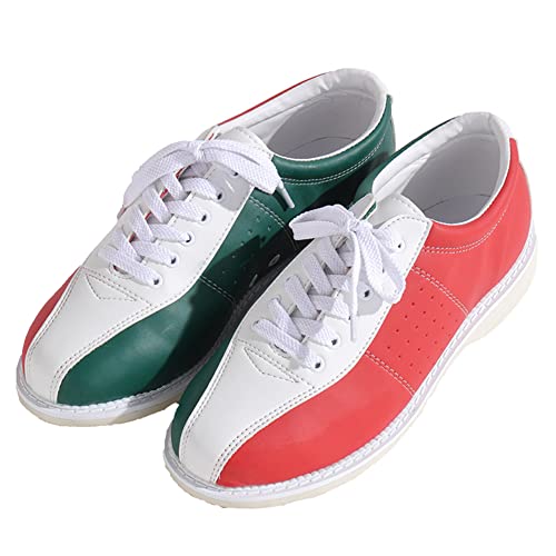 PENXZT Herren-Bowlingschuhe Anti-Rutsch Bowls Sneakers Leder Bequemes Leichtgewicht,A,35 EU von PENXZT