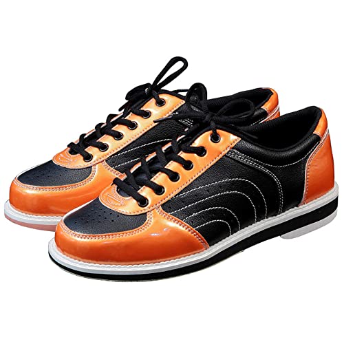 PENXZT Herren Bowlingschuhe Leder Bowling Sneakers rutschfeste Rasen Bowling Trainer Schuhe Bequem,A,37 EU von PENXZT