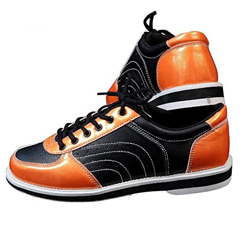 PENXZT Herren Bowlingschuhe Leder Bowling Sneakers rutschfeste Rasen Bowling Trainer Schuhe Bequem,A,41 EU von PENXZT