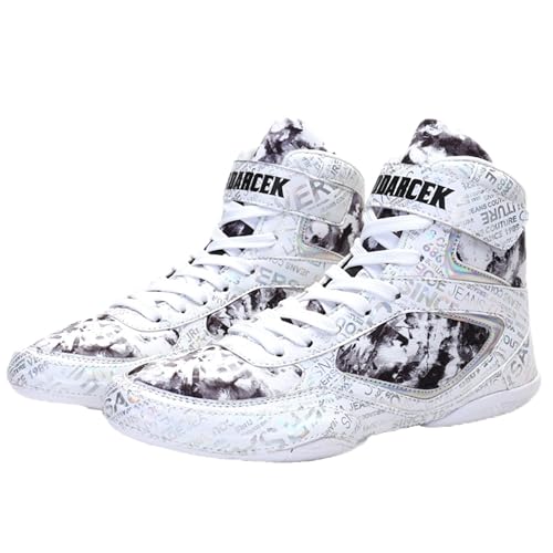 PENXZT Herren Boxschuhe Damen Wrestling Schuhe Atmungsaktive Bodybuilding Boxstiefel Leicht rutschfest,C,43 EU von PENXZT