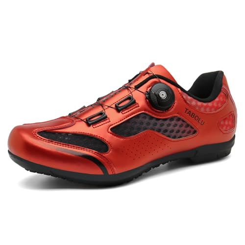 PENXZT Herren Fahrradschuhe Radsportschuhe MTB Schuhe Rennrad Fahrradschuhe Schlossfreie Mountainbike Schuhe Flat ohne,Rot,43 EU PENXZT Herren Fahrradschuhe Radsportschuhe MTB Schuhe Rennrad Fahrradschuhe Schlossfreie Mountainbike Schuhe Flat ohne,Rot,43 EU von PENXZT