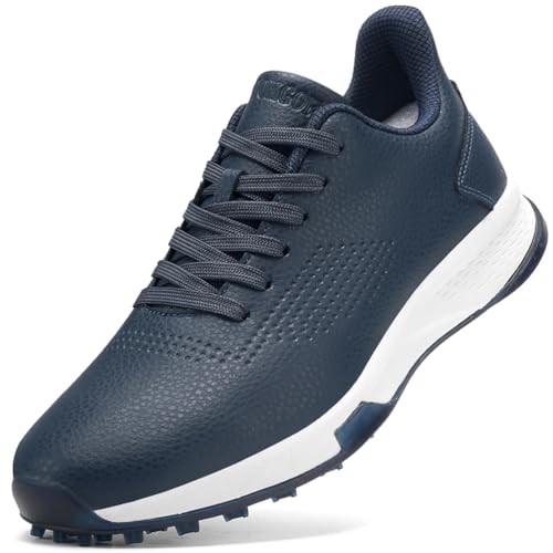 PENXZT Herren Golfschuhe Professionelle Spikeless Golfer Trainings-Sneakers Outdoor Anti-Rutsch-Wanderschuhe,Blau,41 EU von PENXZT