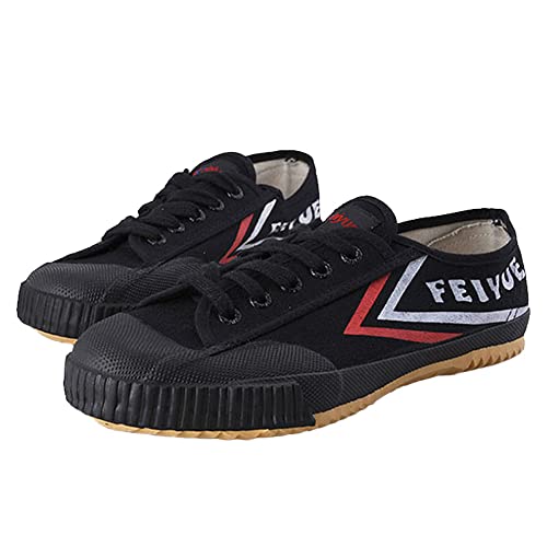 PENXZT Kampfsportschuhe Unisex Tai-Chi-Turnschuhe Leichte, Atmungsaktive Kungfu Karate-Turnschuhe Modische Qigong-Trainer,Schwarz,42 EU von PENXZT