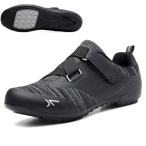 PENXZT Non-Rutsch-Fahrradschuhe Herren, MTB-Fahrrad- und Straßenschuhe in der Innenhöhe im Freien im Freien mit atmungsaktiven Mountainbikeschuhen No-Lock-Sneakers,Schwarz,42 EU PENXZT Non-Rutsch-Fahrradschuhe Herren, MTB-Fahrrad- und Straßenschuhe in der Innenhöhe im Freien im Freien mit atmungsaktiven Mountainbikeschuhen No-Lock-Sneakers,Schwarz,42 EU von PENXZT