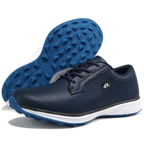 PENXZT wasserdichte Golfschuhe für Herren, Klassische Outdoor-Turnschuhe mit nagelloser Sohle und Spikeless-Golfschuhen,C,47 EU von PENXZT
