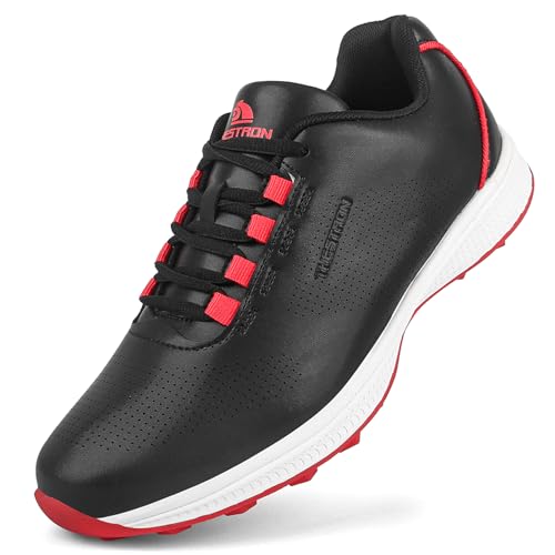 PENXZT wasserdichte und spikelose Golfschuhe für Herren, rutschfest, leicht, atmungsaktiv, Golf-Sport-Sneaker,C,44.5 EU von PENXZT