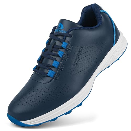 PENXZT wasserdichte und spikelose Golfschuhe für Herren, rutschfest, leicht, atmungsaktiv, Golf-Sport-Sneaker,D,48 EU von PENXZT