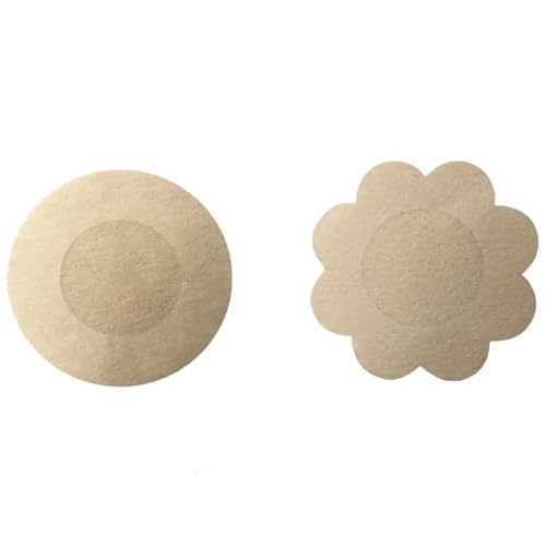 Nippelabdeckungen, 100 Stück Wasserdicht Nipple Cover, Unsichtbare Nippelabdeckung, Selbstklebend Natürlich Unsichtbare Nippelaufkleber, Ultra Dünne Brust Aufkleber, Fleischfarbe von PEOAVRU