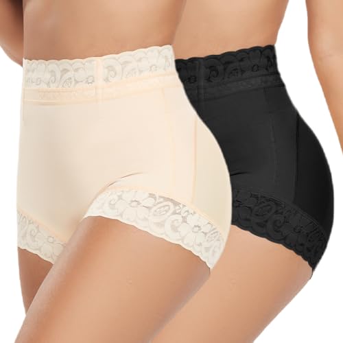 PEONNYT Damen Hohe Taille Shapewear Bauchweg Unterhose Miederhose Bauchkontrolle Knickers Unterwäsche Komfort Bauch Shaper Butt Lifter für Frauen von PEONNYT