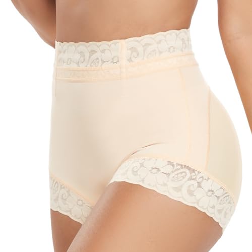 PEONNYT Damen Hohe Taille Shapewear Bauchweg Unterhose Miederhose Bauchkontrolle Knickers Unterwäsche Komfort Bauch Shaper Butt Lifter für Frauen von PEONNYT