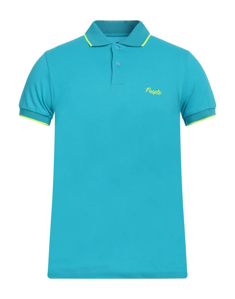 PEOPLE OF SHIBUYA Poloshirt Herren Azurblau von PEOPLE OF SHIBUYA