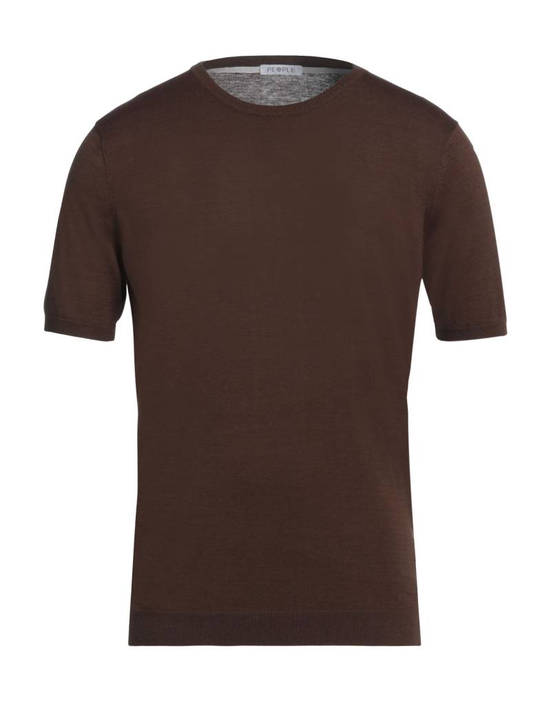 PEOPLE OF SHIBUYA Pullover Herren Schokobraun von PEOPLE OF SHIBUYA