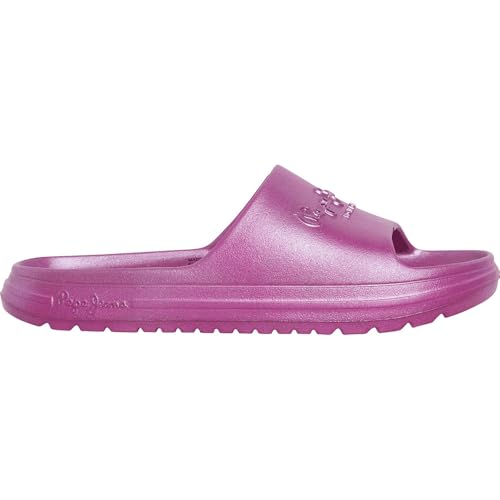 Pepe Jeans Damen Beach Slidemet W Schuhe, Pink Rose Pink, 38 EU von Pepe Jeans