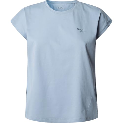Pepe Jeans Damen Blooma T-Shirt, Blau (Dazed Blue), M von Pepe Jeans