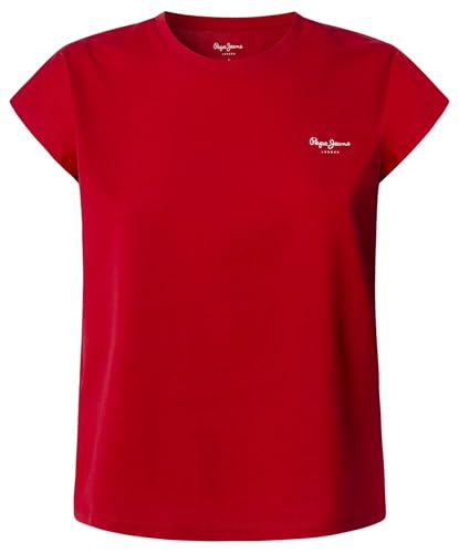 Pepe Jeans Damen Blooma T-Shirt, rot, XS von Pepe Jeans