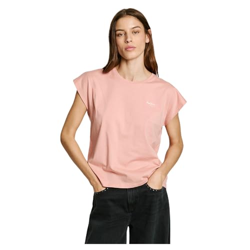 Pepe Jeans Blooma T-Shirt für Damen, Rosa (verwaschenes Rosa), XS von Pepe Jeans