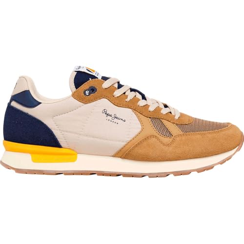 Pepe Jeans Herren Brit Camp M Sneak, Brown Camel Beige, 44.5 EU von Pepe Jeans
