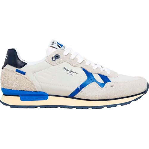 Pepe Jeans Herren Brit Fly M Sneak, Weiß, gebrochenes Weiß, 46 EU von Pepe Jeans
