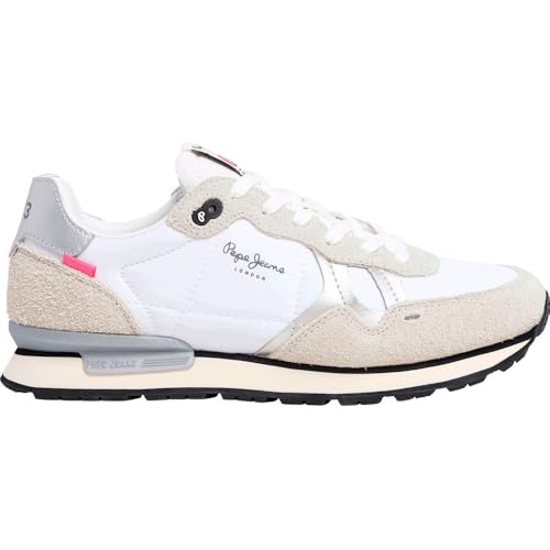 Pepe Jeans Damen Brit Fly W Sneak, White Off White, 39 EU von Pepe Jeans