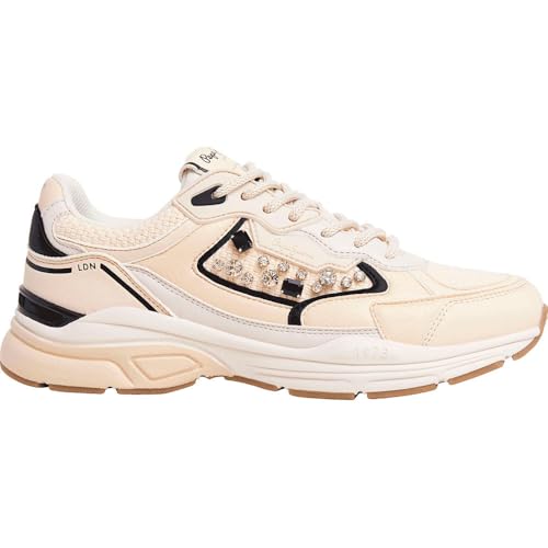 Pepe Jeans Damen Dave Knit W Sneak, Beige Oyster White, 37 EU von Pepe Jeans