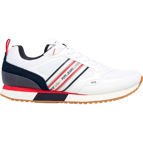 Pepe Jeans Herren Dublin Half M Sneak, White, 44.5 EU von Pepe Jeans