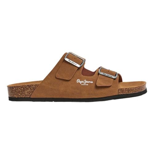 Pepe Jeans Bio Double Kepler Sandalen, Braun, Braun (Cognac Brown), 43 EU von PEPE JEANS