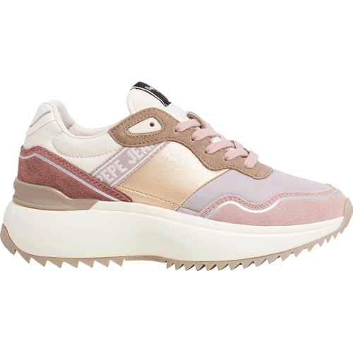 Pepe Jeans Kimi Glam rosa Leder Turnschuhe von Pepe Jeans