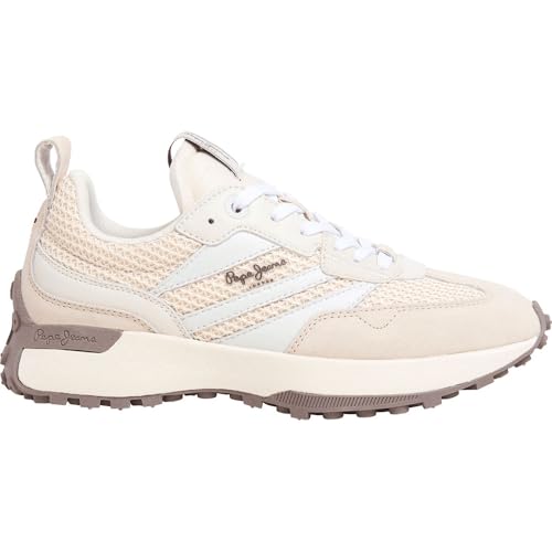 Pepe Jeans Damen Lucky Knit Sneak, White Mousse White, 36 EU von Pepe Jeans