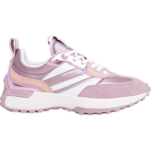 Pepe Jeans Lucky Sign rosa Leder Turnschuhe von Pepe Jeans