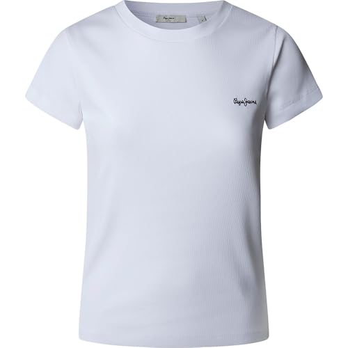Pepe Jeans Damen Merida T-Shirt, Weiß (Weiß), L von Pepe Jeans