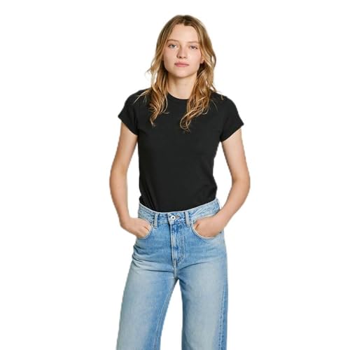 Pepe Jeans Damen Merida T-Shirt, Schwarz (Schwarz), M von Pepe Jeans