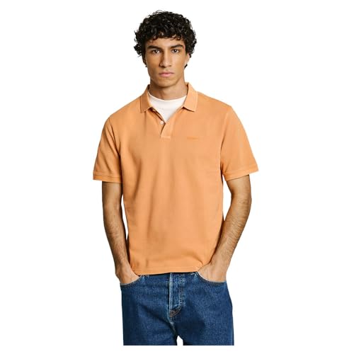 Pepe Jeans Herren New Oliver Gd Poloshirt, Orange (Sundown Orange), XL von Pepe Jeans