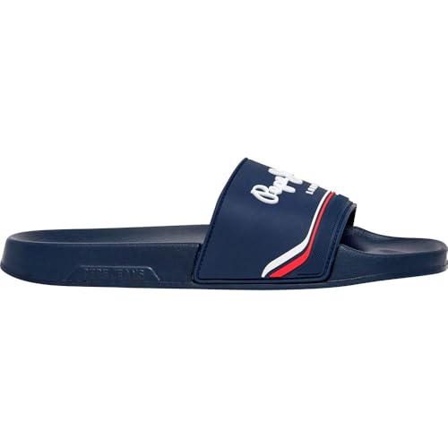 Pepe Jeans Herren Slider Origin M Schuhe, Blau/Marineblau, 39.5 EU von Pepe Jeans