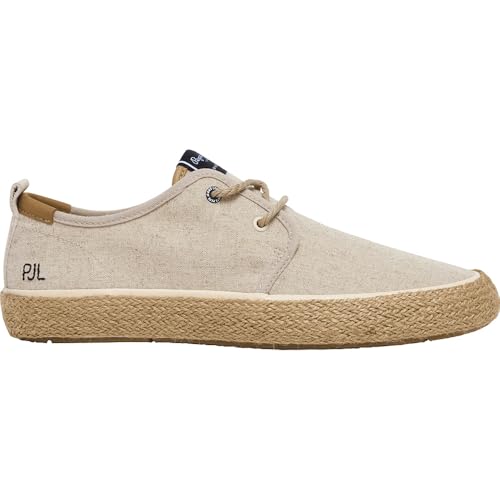 Pepe Jeans Herren Port Linen Schuhe, Beige Ecru White, 42 EU von Pepe Jeans