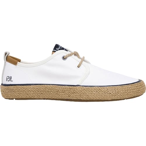 Pepe Jeans Herren Port Tourists Schuhe, White Off White, 43 EU von Pepe Jeans