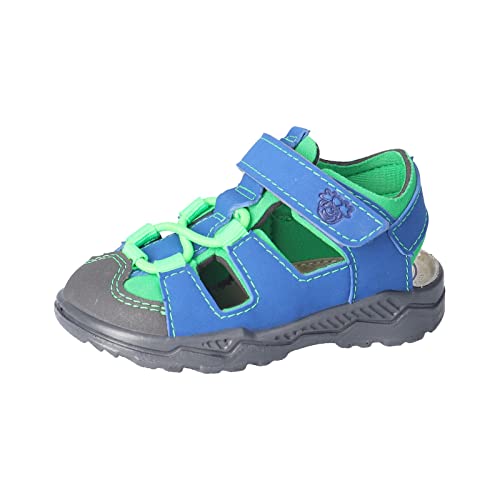 PEPINO Ricosta Jungen Sandalen GERY,Kinderschuhe,WMS:Mittel,waschbar,outdoorsandalen,halbschuhe,klettverschluss,azur/neongreen (150),20 EU von PEPINO