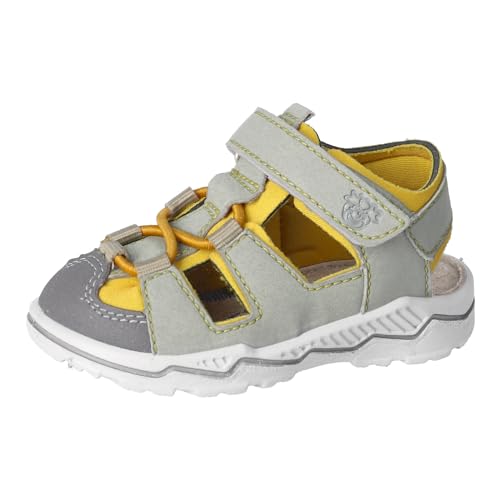 RICOSTA Jungen Sandalen Gery, Kinder Lauflernschuhe, Weite: Mittel, waschbar, Halbschuhe, Klettverschluss, Sommerschuhe, eukalyptus/gelb (530), 23 EU von RICOSTA