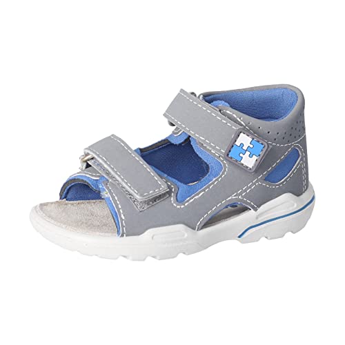 PEPINO Ricosta Jungen Sandalen Manto,Kinderschuhe,WMS:Mittel,waschbar,Freizeitschuhe,Strandschuhe,Outdoorsandalen,Graphit/Azur (460),27 EU von PEPINO