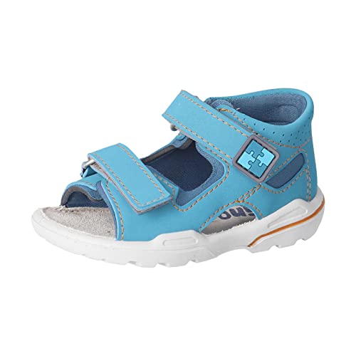 PEPINO Ricosta Jungen Sandalen Manto,Kinderschuhe,WMS:Mittel,waschbar,Halbschuhe,Klettverschluss,Kids,Kinderschuhe,Aqua/Petrol (140),23 EU von PEPINO