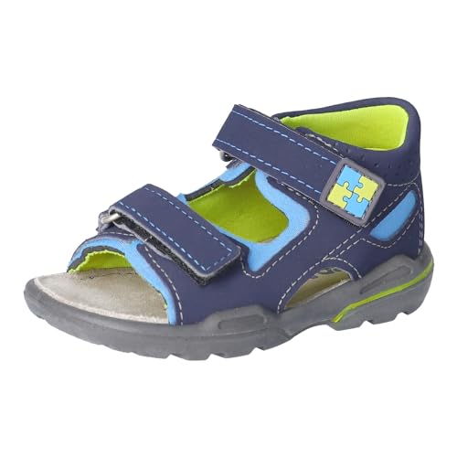 RICOSTA Jungen Sandalen Manto, Kinder Lauflernschuhe, Weite: Mittel, waschbar, Halbschuhe, Klettverschluss, Sommerschuhe, Nautic/Sky (180), 23 EU von PEPINO