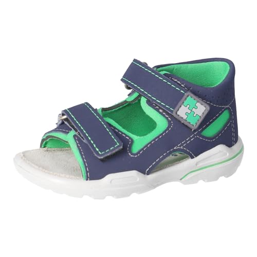 RICOSTA Jungen Sandalen Manto, Kinder Lauflernschuhe, Weite: Mittel, waschbar, Sommerschuhe, Freizeitschuhe, offene Schuhe, Nautic/neongrün (170), 27 EU von RICOSTA