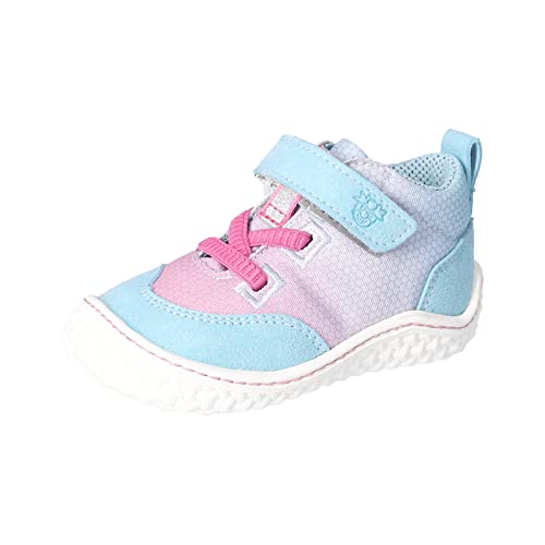 PEPINO Ricosta Mädchen Kletthalbschuhe Pali,Kinder Halbschuhe,WMS:Mittel,Barfuß-Schuh,Wasser/rosato (120),22 EU von PEPINO