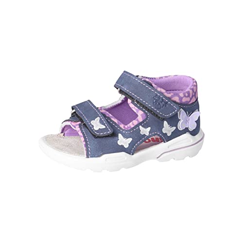 PEPINO Ricosta Mädchen Sandalen Franky,Kinderschuhe,WMS:Mittel,Halbschuhe,Klettverschluss,Kinderschuhe,Nautic/Flieder (170),23 EU von PEPINO