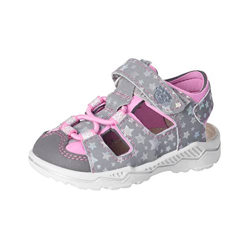 PEPINO Ricosta Mädchen Sandalen Gery,Kinderschuhe,WMS:Mittel,Outdoorsandalen,Halbschuhe,Klettverschluss,Graphit/rosada (450),25 EU von PEPINO
