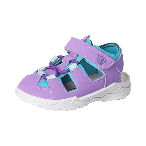 PEPINO Ricosta Mädchen Sandalen Gery,Kinderschuhe,WMS:Mittel,waschbar,Kinderschuhe,Sommerschuhe,offene Schuhe,Blueberry/Wasser (370),24 EU von PEPINO