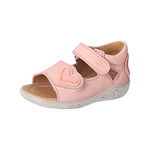 PEPINO Ricosta Mädchen Sandalen LOVE,Kinderschuhe,WMS:Mittel,offene schuhe,strandschuhe,sandaletten,klettverschluss,rosa (310),22 EU von PEPINO